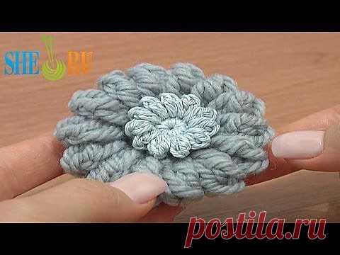 пуговка крючком (видео).