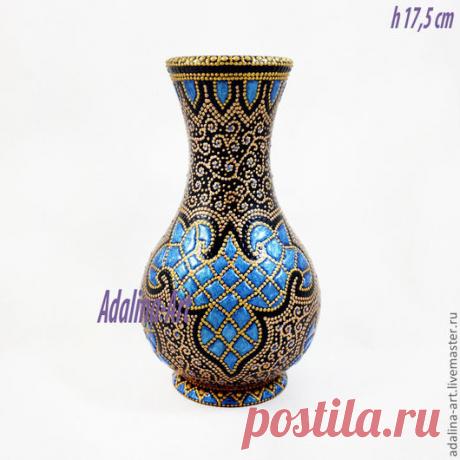 Купить ВАЗА декоративная, для сухоцветов Точечная роспись - ваза, ваза для сухоцветов, ваза декоративная, вазочка