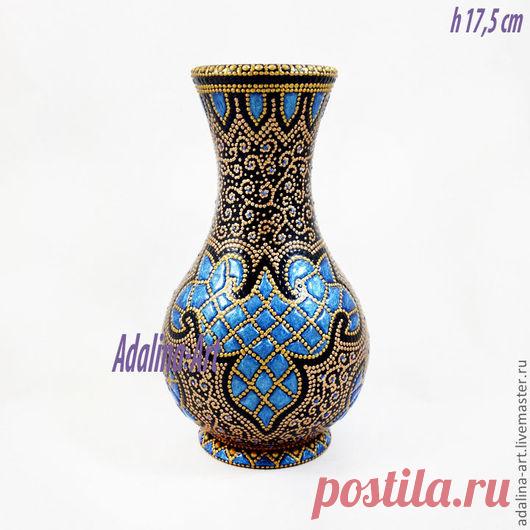 Купить ВАЗА декоративная, для сухоцветов Точечная роспись - ваза, ваза для сухоцветов, ваза декоративная, вазочка
