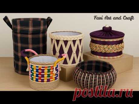 Turning Ugly Boxes into Pinterest-Worthy Baskets!!😱😱♻️ #fariartandcraft