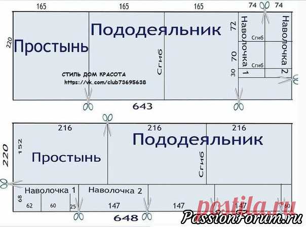 Раскрой и пошив постельного белья