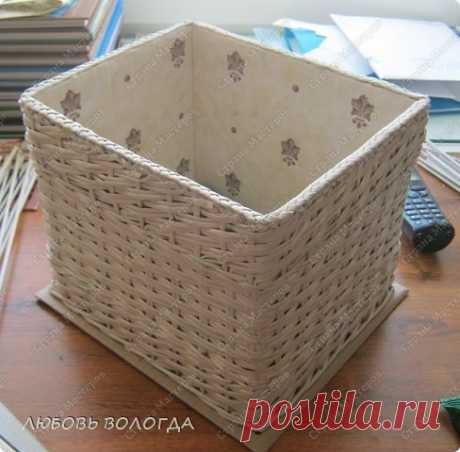 Короб с крышкой - Уроки по плетению