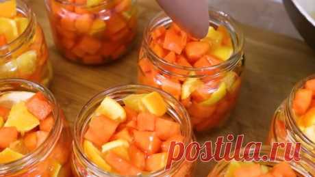 Потрясающая тыква на зиму с апельсином и лимоном. Вкуснее свежего манго