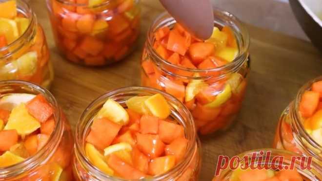 Потрясающая тыква на зиму с апельсином и лимоном. Вкуснее свежего манго