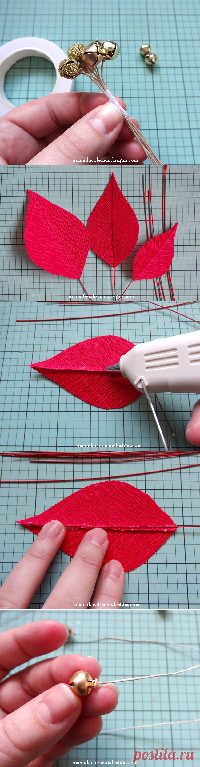Popper and Mimi: DIY Crepe Paper Poinsettia