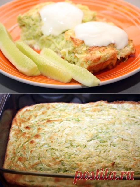 Легкое и нежное блюдо. Золотистый кабачковый пудинг — Вкусные рецепты