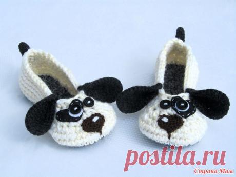 Тапочки собачки))) - Вязание для детей - Страна Мам
