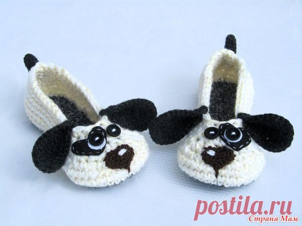 Тапочки собачки))) - Вязание для детей - Страна Мам