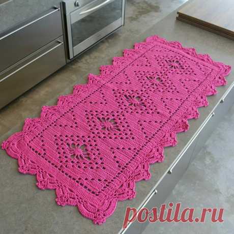 Салфетка-дорожка крючком. Схемы вязания – Paradosik Handmade - вязание для начинающих и профессионалов