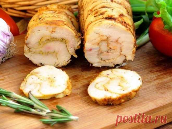 Куриная пастрома на пару, подкопченная розмарином