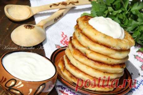Картофельные оладьи с фетой и зеленью