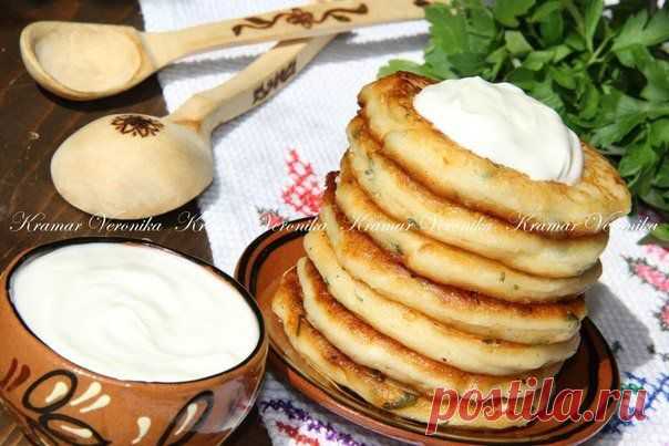 Картофельные оладьи с фетой и зеленью