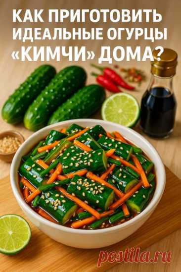 Огурцы «Кимчи» — остро, хрустяще и невероятно вкусно!
 Закуска, которая исчезает со стола первой.
«Хорошая еда — это когда за столом становится тише, потому что все заняты вкусом…»