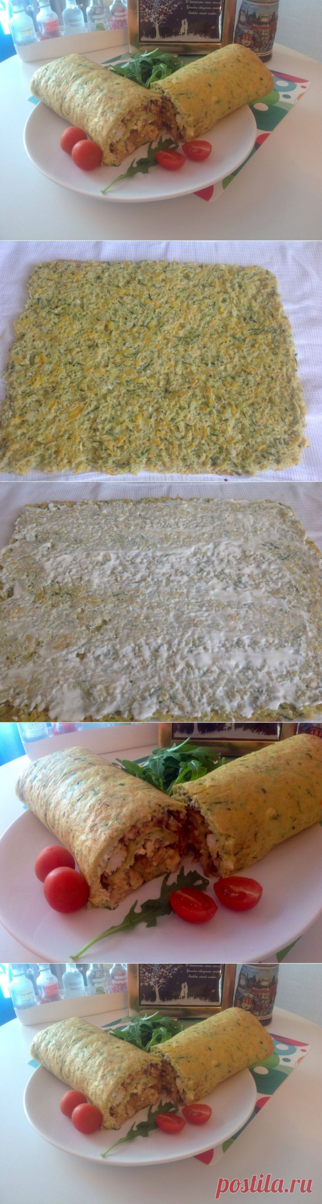 Рулет из кабачков с курицей и грибами - пошаговый рецепт с фото - рулет из кабачков с курицей и грибами - как готовить: ингредиенты, состав, время приготовления - Леди Mail.Ru