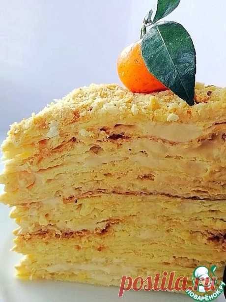 Торт "Наполеон" со вкусом мороженого крем-брюле - прекрасный торт для любого случая и просто так!