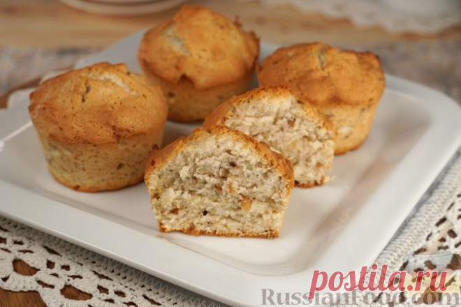 Рецепт: Ореховые кексы на яичных белках на RussianFood.com
