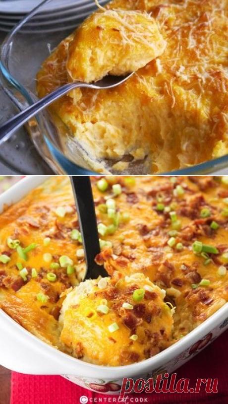 Печеное картофельное пюре под сыром