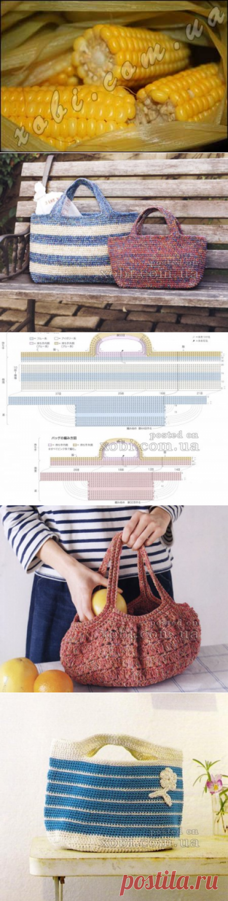 прямоугольные сумки крючком со схемами