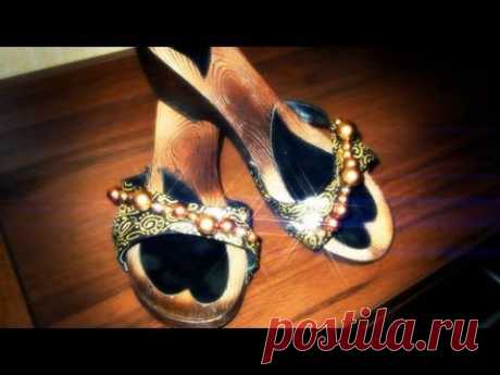 Декор и украшение старой обуви своими руками