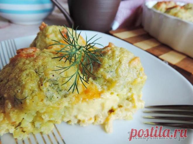 Рисовые шарики под сливочно-сырной заливкой