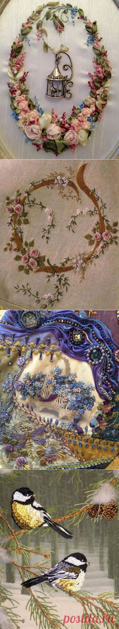 Красивая вышивка ( для вдохновения ).