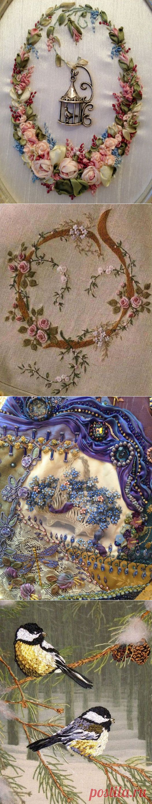 Красивая вышивка ( для вдохновения ).