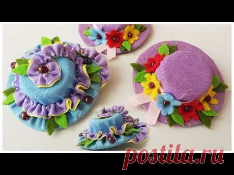 2 Ways to DIY Mini Hats - Hair Clips Craft Tutorial | Мини Шляпки - Заколки Для Волос - 2 Способа