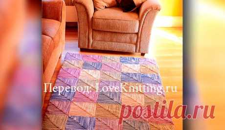 Коврик из квадратов | Loveknitting.ru