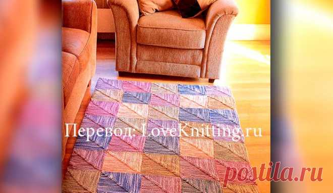 Коврик из квадратов | Loveknitting.ru