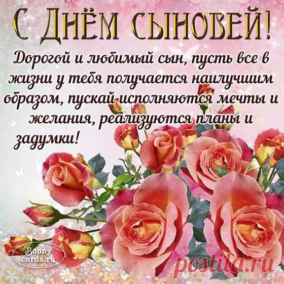 С днем сыновей, любимые мальчишки!
Желаем вам здоровья и удачи,
Пускай всегда сбываются мечты.
Справляйтесь без проблем с любой задачей,
А в сердце пусть не будет пустоты.