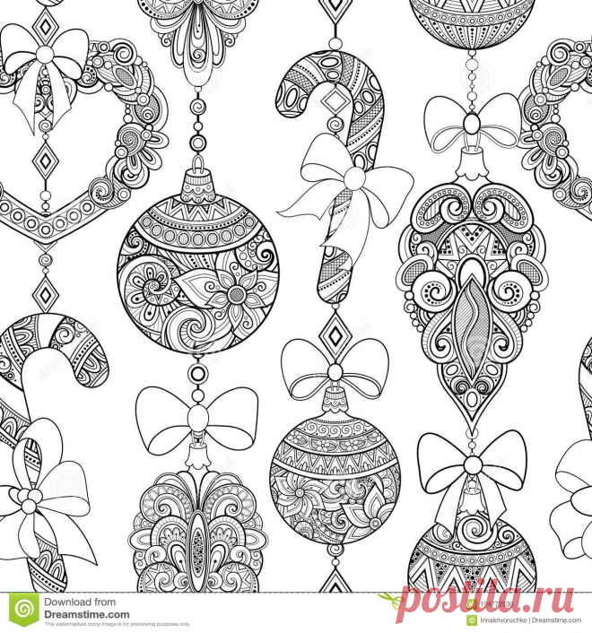 Monochrome Seamless Merry Christmas Pattern, New Year Illustration Stock Vector - Illustration of beads, book: 104772930 Monochrome Seamless Merry Christmas Pattern, New Year Illustration. Photo about beads, book, bohemian, hand, detailed, floral, black, background, antistress, cane, coloring - 104772930