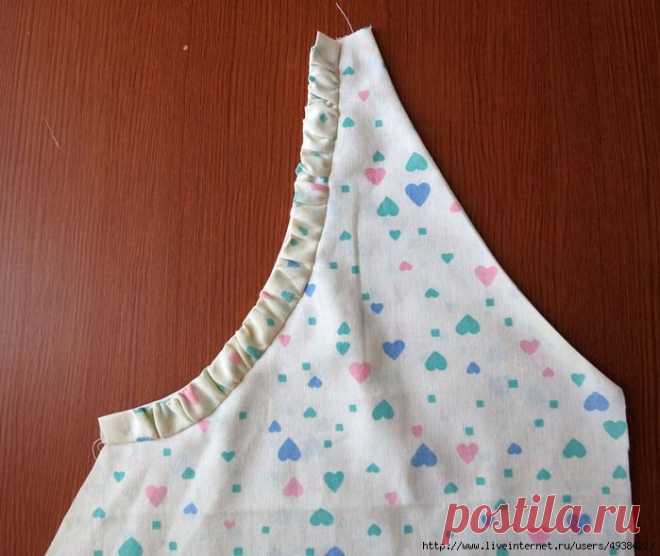 Воздушные бейки на сарафане (Burda 4/2013 мод.125). Мастер-класс.