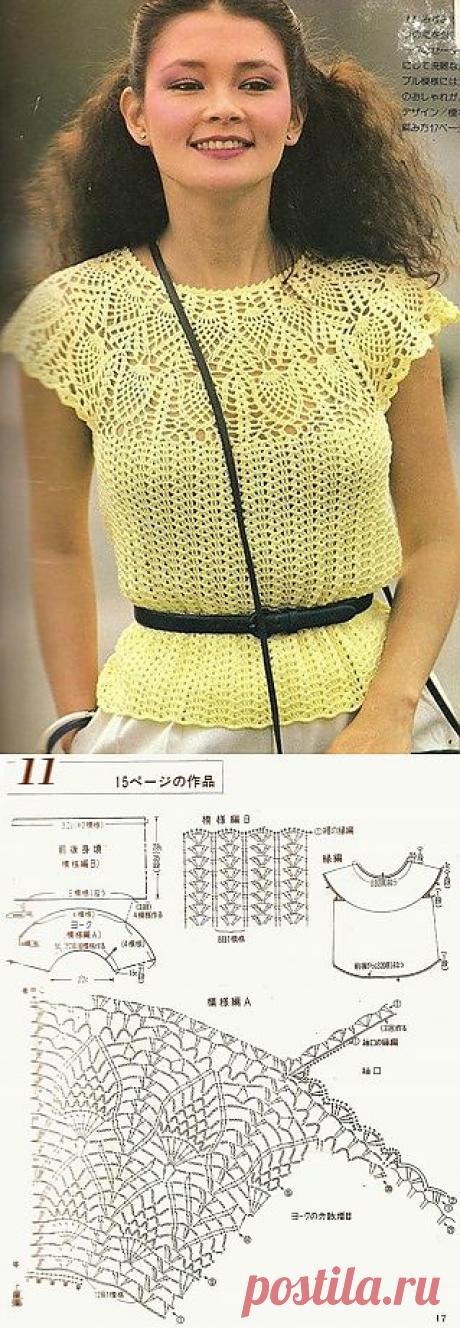 Летняя ажурная кофточка