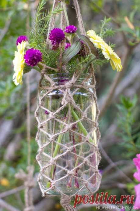 Boho-Макраме: висячие баночки — Сделай сам, идеи для творчества - DIY Ideas