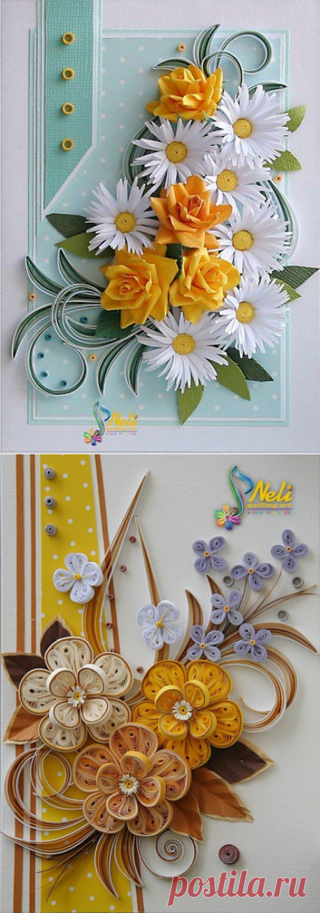 Открытки в технике квиллинг — DIYIdeas