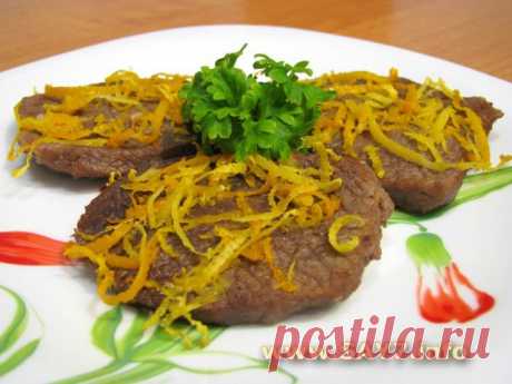 Говядина, жаренная с лимоном и апельсином