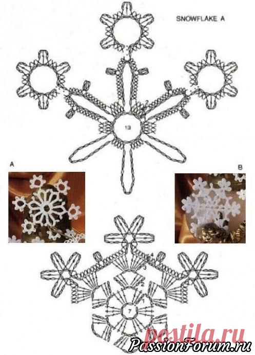 Еще снежинки - запись пользователя Елена в сообществе Вязание крючком в категории Вязаные крючком аксессуары