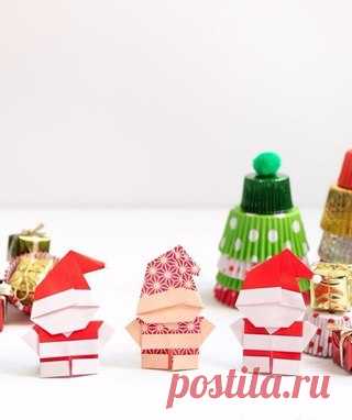 Дед Мороз в технике оригами 
У меня получился! А у вас?