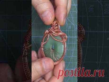 Donut hole stone pendants ideas Copper Wire Wrap Stone Donut Pendant Necklace #jewelry #diy #pendant