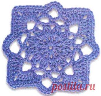 Маленькие мотивы для больших шедевров - изысканные квадраты крючком со схемами! | Вязалки Веселого Хомяка | Дзен