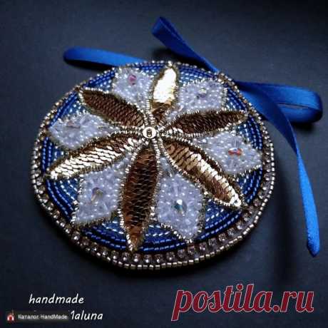 Мягкая елочная игрушка Снежинка ручной работы купить в Минске и Беларуси, цены на HandMade