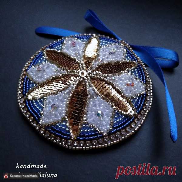 Мягкая елочная игрушка Снежинка ручной работы купить в Минске и Беларуси, цены на HandMade