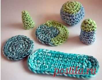 5 основных форм для вязания крючком, (круг, овал, шар, цилиндр, конус)