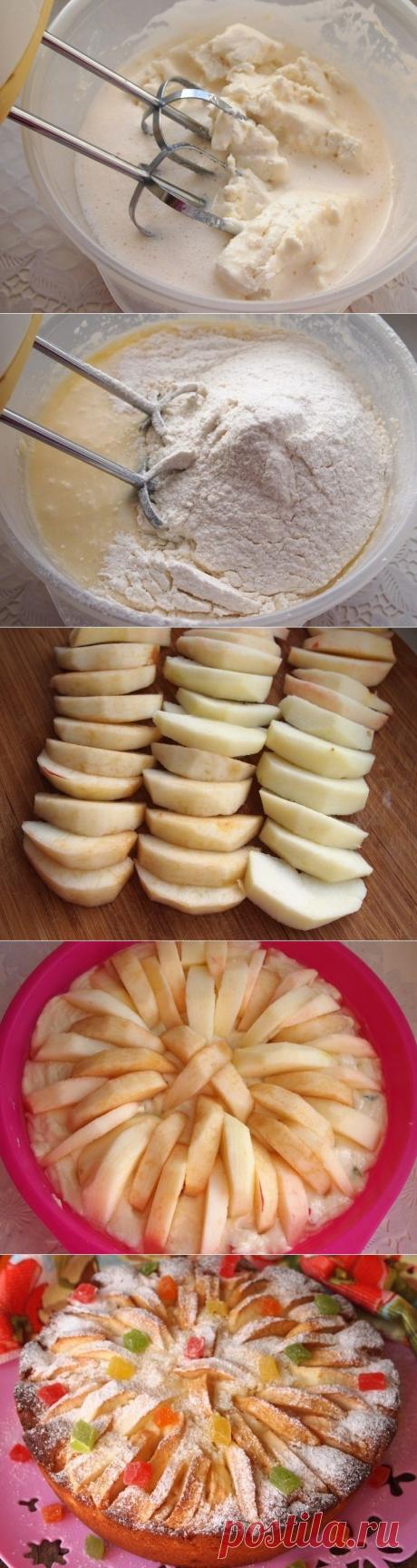 Как приготовить творожно-яблочный пирог краски осени - рецепт, ингридиенты и фотографии