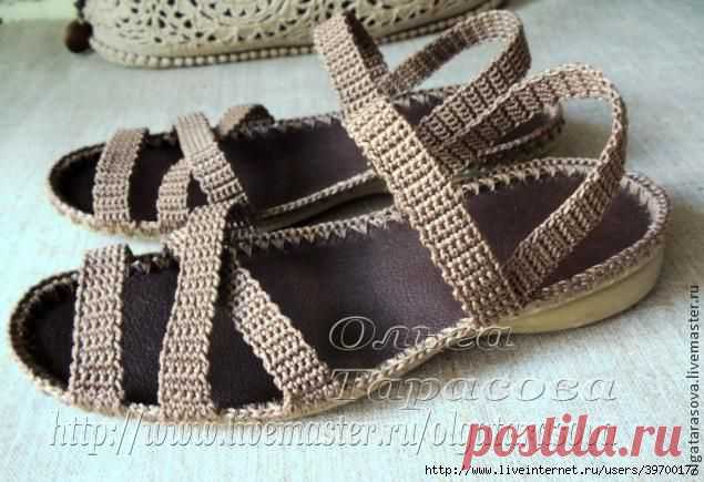Мастер-класс Ольги Тарасовой: "Вязаные сандалии, или Обувь из ничего".