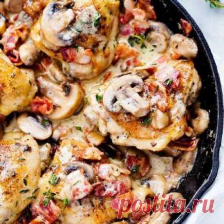 (1) CREAMY BACON MUSHROOM THYME CHICKEN is honestly... - Tried and True Recipes