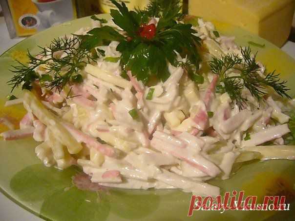 Салат с крабовыми палочками "Быстрый"