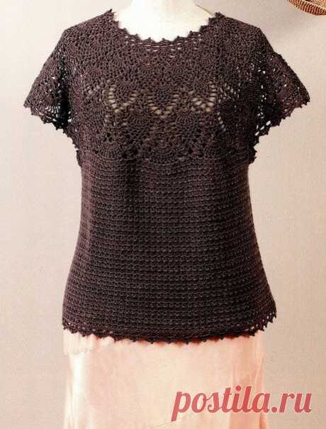 Топ с круглой кокеткой | 3vision - Fashion blog