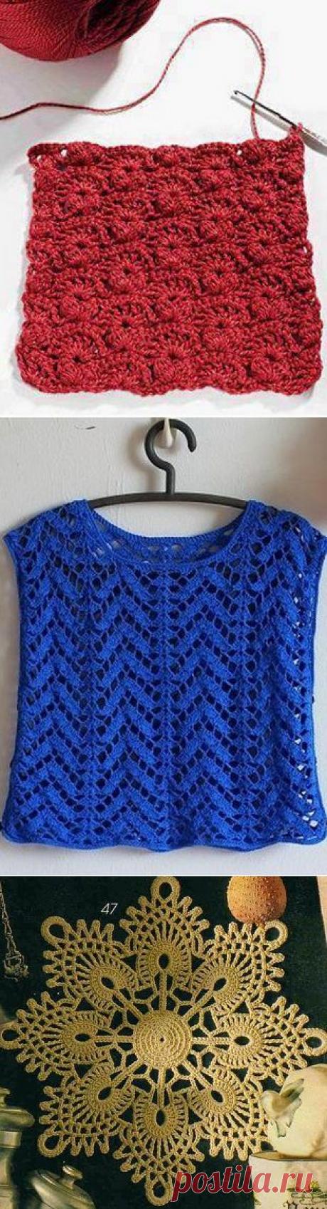 Схемы вязания узоров крючком | Подружки
