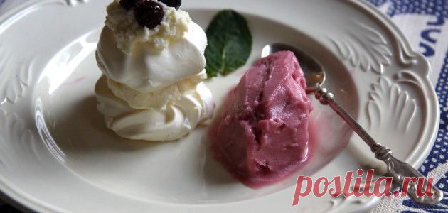 Мягкая меренга с клюквенным сорбетом – Вся Соль - кулинарный блог Ольги Баклановой